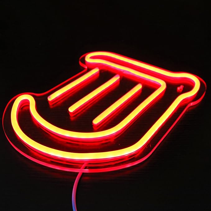 Gaming Bard Neon Sign for Wall Decor, LED Light for Game Room, Bedroom Night Light, Dimmable, USB Powered, Red, 11.8" x 9.5"