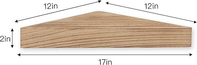 Corner Floating Shelf for Wall Set of 4,Triangular Corner Shelves Wall Mounted for Bedroom,Living Room,Bathroom,Kitchen-Carbonized Black