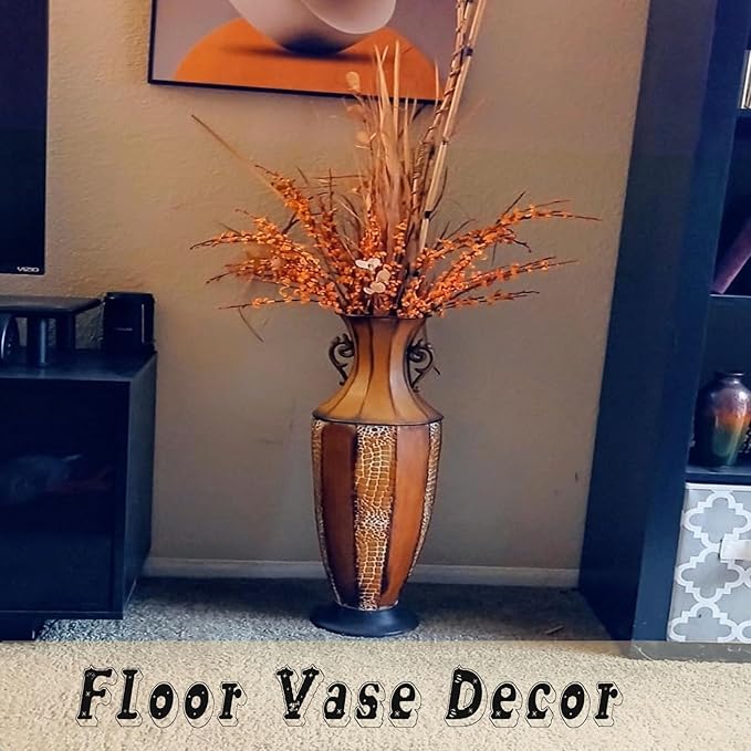 5 Pcs 29.5" Long Fake Fall Flowers Burnt Orange Jasmine Fall Floral Stems for DIY Wedding Bouquets, Thanksgiving, Autumn Home Parties, Xmas Table Centerpieces, Fireplace Vase Decorations