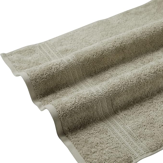 HOMELOVER 100% Organic Cotton Hand Towel Set, 4 Hand Towels, 500 GSM, Hotel Quality, Soft and Very Absorbent, Quick-Drying, GOTS-Certified, Space Gray