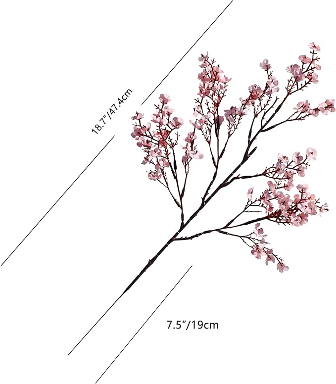 Mandy's Light Pink Artificial Baby’s Breath Flowers 6 Bundles Silk Gypsophila with Bendable Stems for Fall Centerpiece Wedding Decor and Table Arrangements