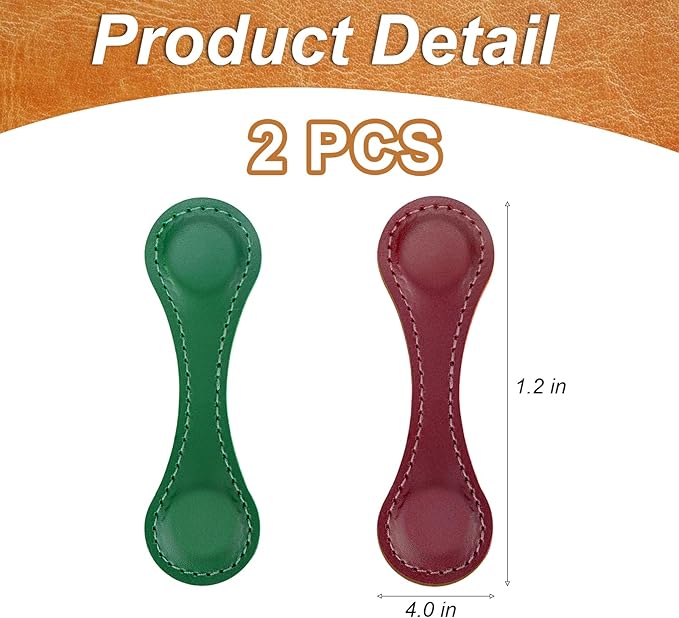 2PCS Magnetic Bookmarks, Leather Magnetic Bookmarks for Women, Double-Sided Magnetic Book Mark Clip Gift for Book Lover Readers Men Women Teachers Students, Book Accessories