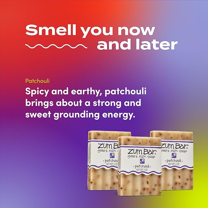 Zum Bar Goat's Milk Soap - Patchouli - 3 oz (3 Pack)