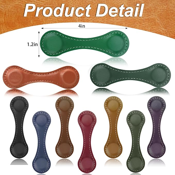 10PCS Magnetic Bookmarks, Leather Magnetic Bookmarks for Women, Double-Sided Magnetic Book Mark Clip Gift for Book Lover Readers Men Women Teachers Students, Book Accessories