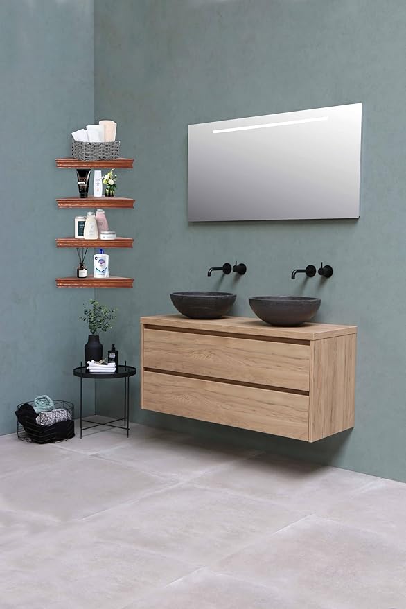 Corner Floating Shelf for Wall Set of 4,Triangular Corner Shelves Wall Mounted for Bedroom,Living Room,Bathroom,Kitchen-Dark Walnut