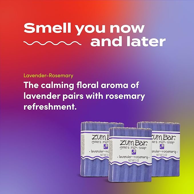 Zum Bar Goat's Milk Soap - Lavender-Rosemary - 3 Ounce (Pack of 3)