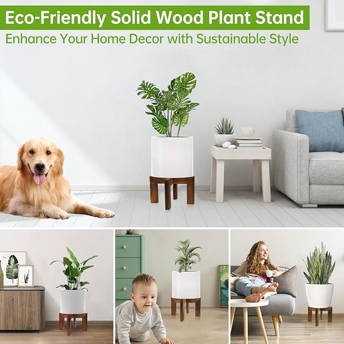 Wood Plant Stand Indoor/Outdoor for Plants, Large Size Planter Stand Holder,Sturdy and Stable Flower Pot Stand,Fits Most Size Flower Pots In Room(1 Pack)