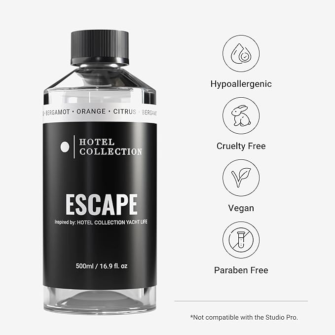 Hotel Collection Diffuser Oil-Escape-Aromatherapy Essential Fragrance Oil-Luxury Hotel Inspired-Citron, Bergamot & Orange-500ML 16.9 Fl oz