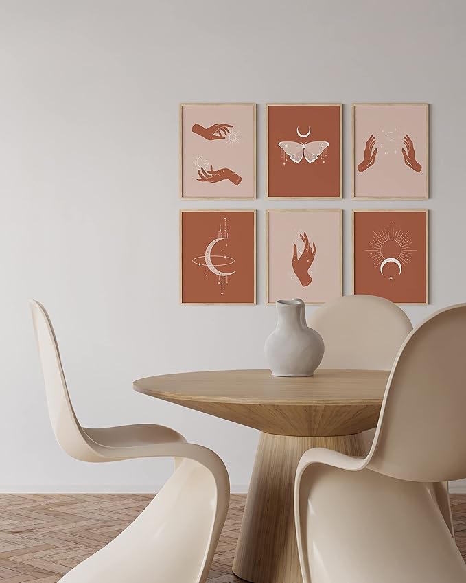 HAUS AND HUES Astrology Posters and Celestial Decor - Sun and Moon Art Astrology Wall Decor, Sun Wall at Posters Spiritual Boho Prints Wall Art, Astrology Wall Art Boho Art Prints (Unframed 11x14)