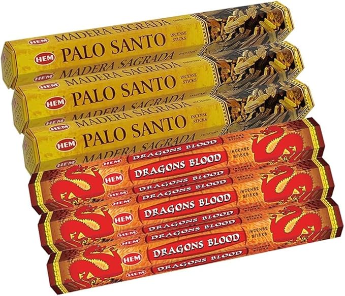 TRUMIRI Palo Santo & Dragons Blood Incense Sticks & Holder Bundle Variety Pack From Hem Trumiri Insense Inscents Insencents Insence