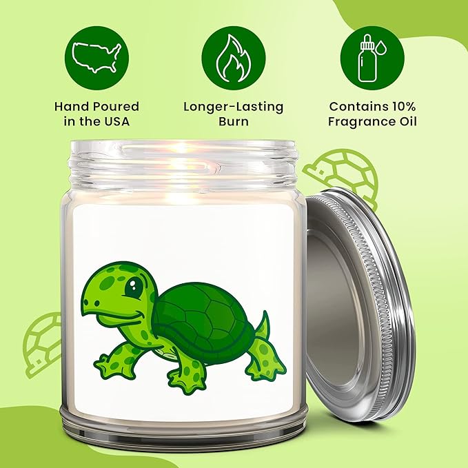 1OAK Lavender Scented Candles - Turtle Candle - Made in USA