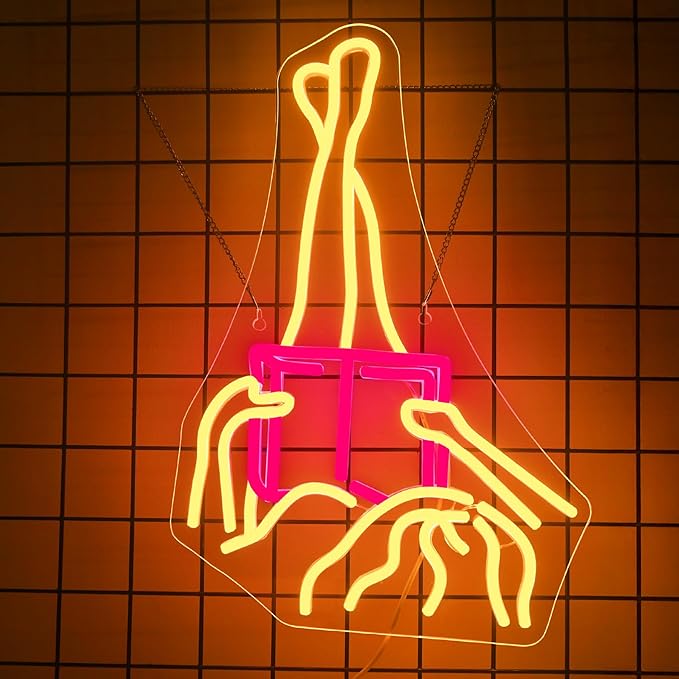 NOSUN Girl Read Book Neon Sign, Book Neon Signs for Wall Decor, Colorful LED Neon Signs for Teen Girls Neon Lights Signs for Bedroom, Salon, Party Neon Name Sign