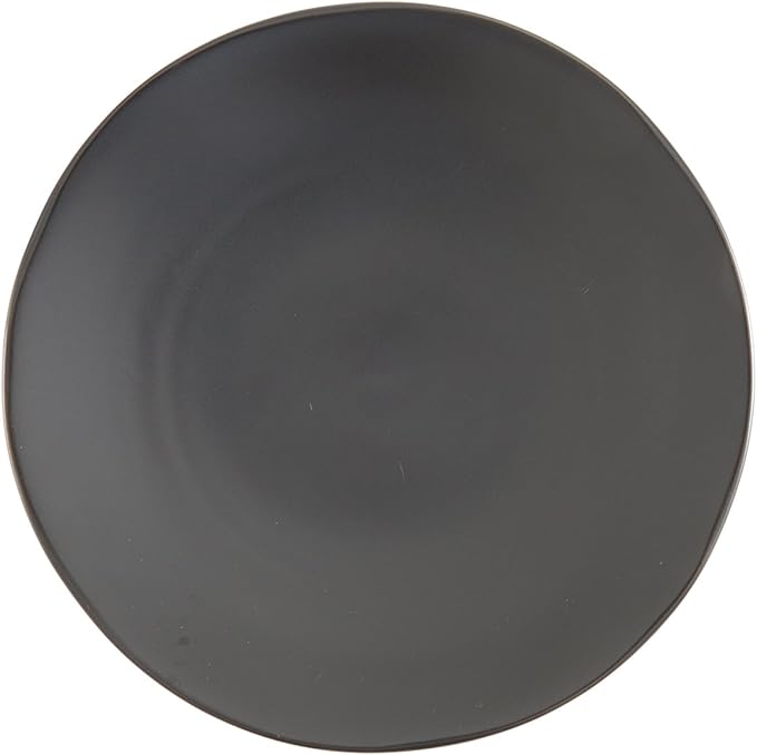 Fortessa Vitraluxe Dinnerware Heirloom Matte Finish Bread & Butter Plate 6.25-Inch, Charcoal, Set of 4