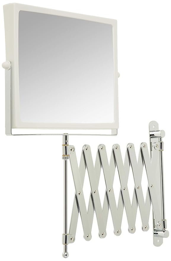 JERDON Two-Sided Swivel Wall Mount Mirror - Vanity Mirror with 5X Magnification & 30 inch Wall Extension - Model J2020C