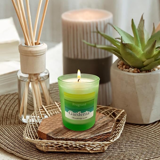 3 Pack Candles for Home Scented Frosted Glass Jar Scented Candles Set Aromatherapy Soy Candles Gifts for Anniversaries & Festivals