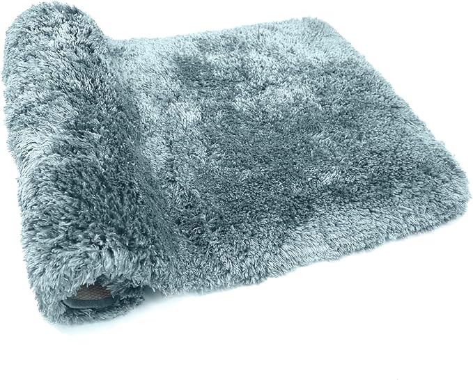 FIFU Bathroom Runner Rug 24" W x 48" L, Bath Mats for Bathroom, Bedroom & Kitchen, Non-Slip Rubber Latex Backing, Comfort & Soft Shower Bathmat & Carpet for Sink, Home & Hallways, Teal