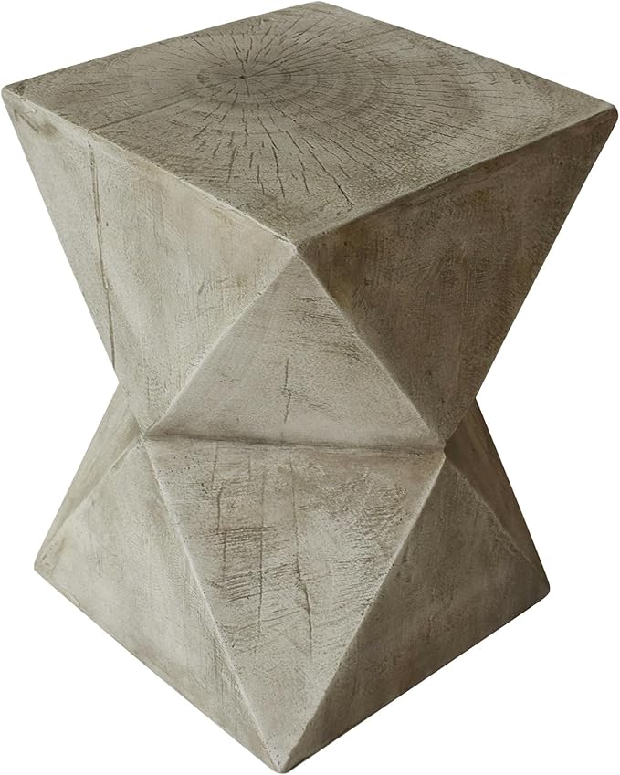 Christopher Knight Home Lux Outdoor Weight Concrete Side Table, Light Gray