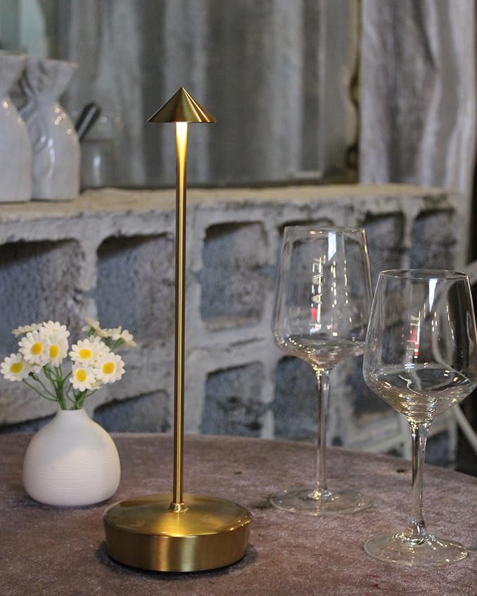 Rechargeable Cordless Table Lamp, 7000mAh Portable Led Table Light 2 Pack, Battery Operated Lamp Waterproof, Outdoor Table Lamp for Dining Restaurant Patio Bedroom Office