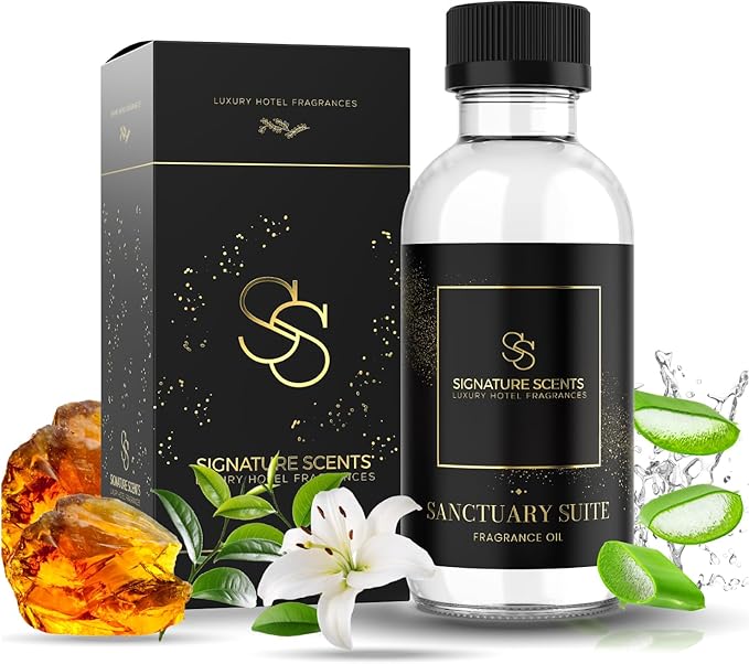 Luxury Hotel Fragrances - Hotel Fragrance Oil - Diffuser Oil Blends for Aromatherapy (Sanctuary Suite) 4.05 Fl Oz (120ml)
