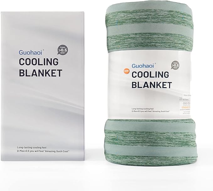 Guohaoi Cooling Blanket (90"x108"King Size) for Hot Sleepers,Absorbs Heat to Keep Body Cool for Night Sweats,100% Oeko-Tex Certified Cool Fiber,Breathable,Comfortable,All-Season.