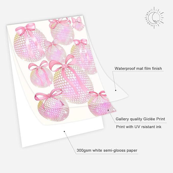 Habseligkeit Pink Danish Pastel Wall Art Prints, Woman Fashion Wall Art Posters for Room Decor Aesthetic, Unique Room Decor for Girls Dorm, Unframed, 8x10in, Set of 6