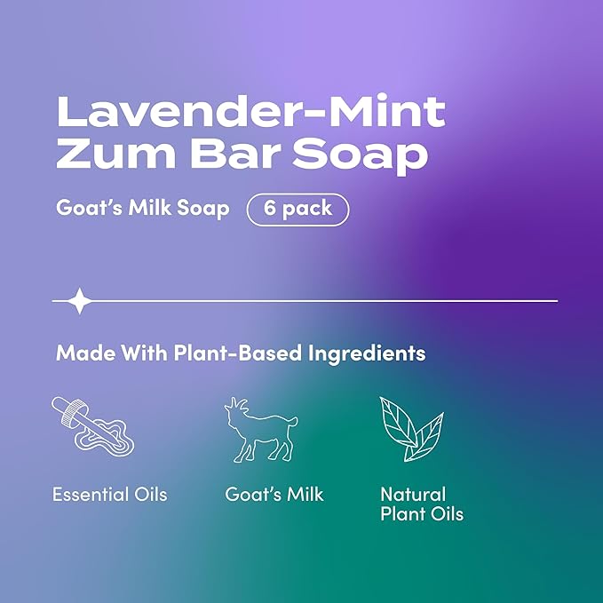 Zum Bar Goat's Milk Soap - Lavender-Mint - 3 oz (6 Pack)