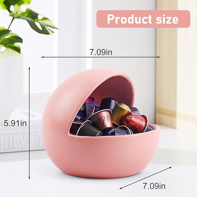 Decorative Pink Candy Bowl For Kitchen Counter Key Bowl For Entryway Table Resin Multifunctional Modern Dish