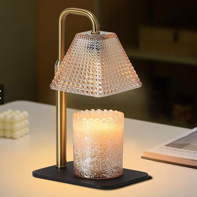 Candle Warmer Lamp with Timer & Dimmer - Electric Candle Wax Melt Warmer with Adjustable Height for Scented Candle Wax, Homer Décor and House Warming Birthday Gifts for Women Mom