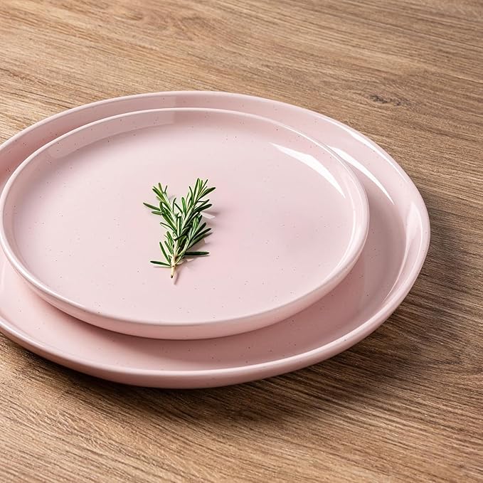 GBHOME Ceramic Dinnerware Sets for 6, 18pcs Stoneware Plates and Bowls Sets, Handmade Chip and Scratch Resistant Dishes Set, Dishwasher & Microwave Safe