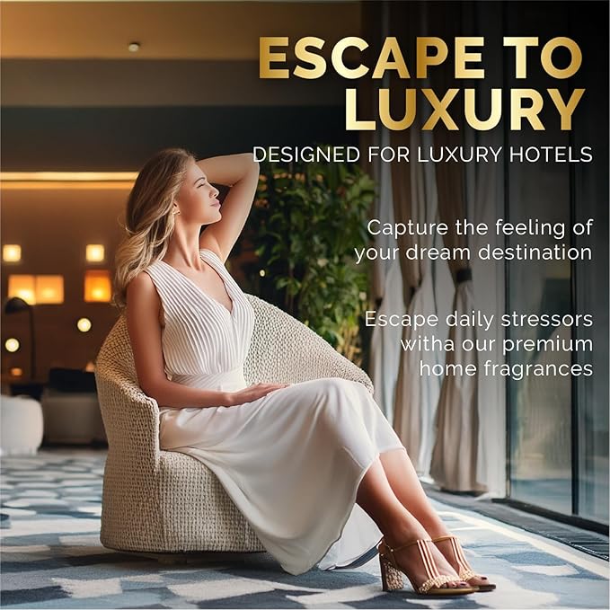 Luxury Hotel Diffuser Oil for Hotels and Homes - Aromatherapy Oils for use with an Essential Oil Diffuser at Home - Fragrance-Scent Diffuser Oil Blend (Santal) 4.05fl oz (120ml)