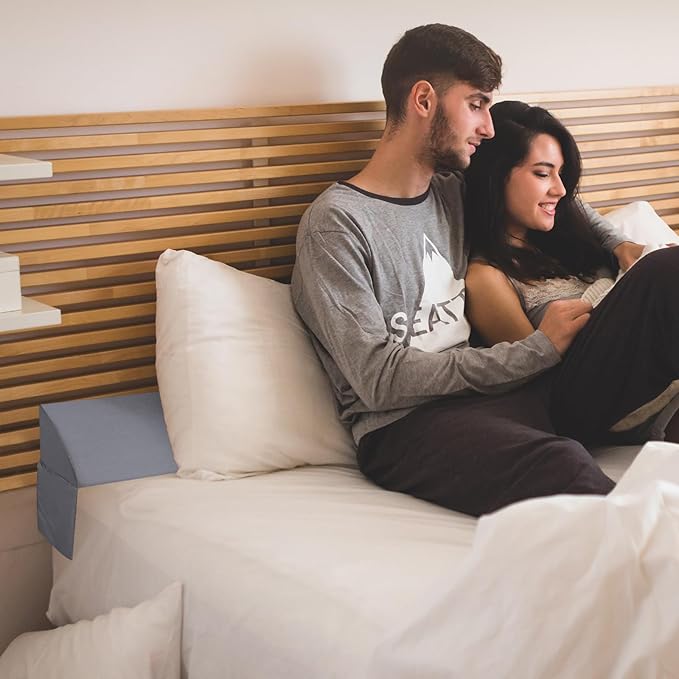 Vekkia King Bed Wedge Pillow for Headboard/Headboard Pillow/Bed Gap Filler/Pillow Wedge for Headboard Gap,Close Gaps Between Mattress and Headboard(Gray 76"x6.5"x4.5")