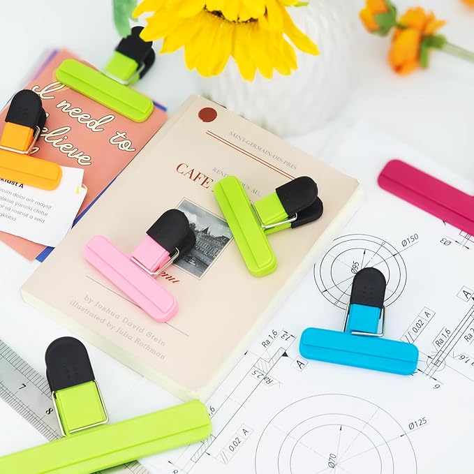 11Pcs Chip Bag Clips, Bag Clips for Food Storage, Snack Bag Clips for Chips and Other Food Bags, Heavy Duty Sealing Clips for Home, Office and More