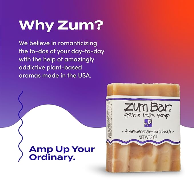 Zum Bar Goat's Milk Soap - Frankincense-Patchouli - 3 oz (3 Pack)