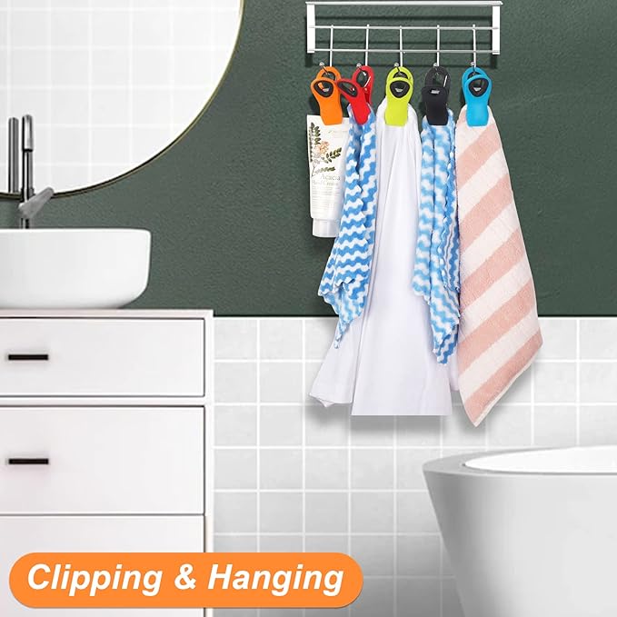 Jetmore-Chip-Clips-Bag-Clips, 10 Pack Magnetic Bag Clip for Food Storage Heavy Duty, Plastic Food Clip for Chips, Snack, Kitchen, Refrigerator, Garden