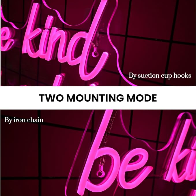 Be Kind Of A B Neon Sign Pink Led Signs for Girls Bedroom Wall Decor Funny Neon Light Sign For Bacelorette Party Club Bar Wedding Preppy Room Decoration Hilarious Women Gifts