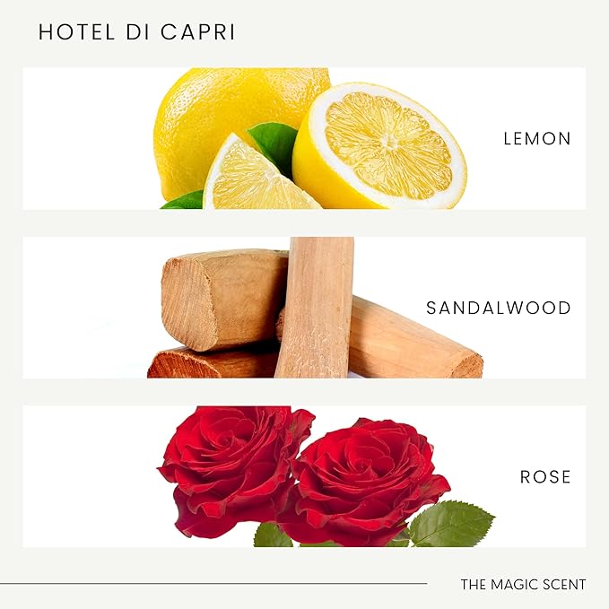 Hotel Di Capri Hotel Scent Diffuser Oil - Cold-Air & Ultrasonic Fragrance Oil for Diffuser Inspired by Capri, Italy - Essential Oils for Diffusers Aromatherapy - 4 fl oz, 120 mL