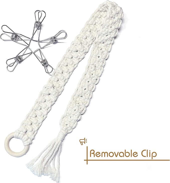 Hand Woven Macrame Hat Hanger Cap Rack - Boho-Style Hat Holder for Wall - Baseball Cap Organizer for Wall Hanging - Stylish and Practical Hat Storage Solution