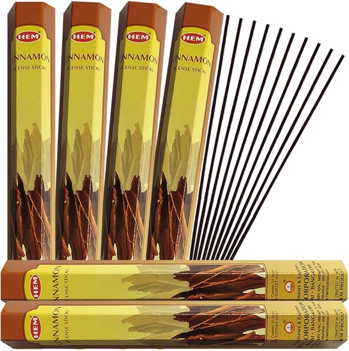 Cinnamon Incense Sticks and Incense Stick Holder Bundle Insence Insense Hem Incense Sticks