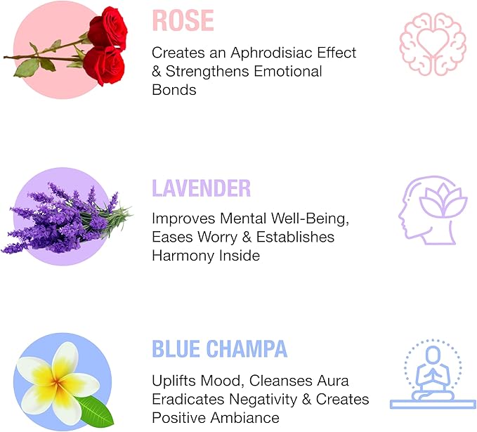 Hem Assorted Incense Sticks Variety 6 Incense Sticks Packs x 15 GMS-Aromatherapy Incense for Calm, Inscents Stick Gift Set, Perfect for Meditation and Relaxation (Hem Floral Series)