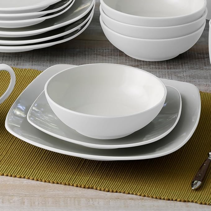 Noritake Colorwave White 4-Piece Square Place Setting, Service for 1