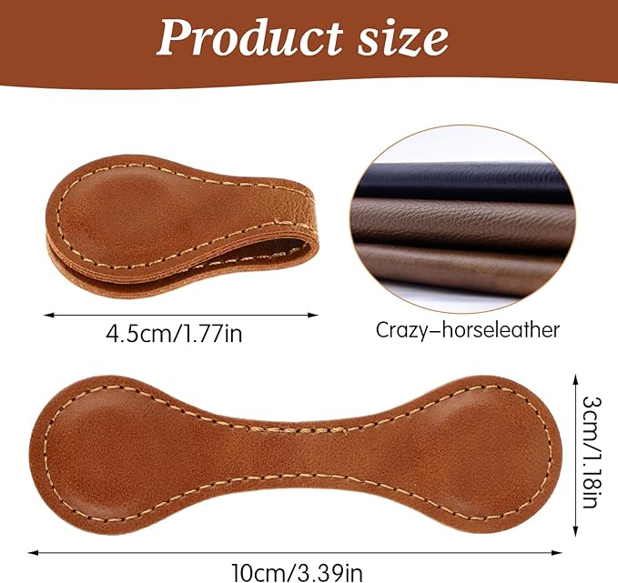 2 Pcs Leather Magnet Bookmark Retro Book Page Holder Vintage Page Marker Clip Handmade Cute Reading Accessories for Women Bookworm Book Lovers Reader Gift