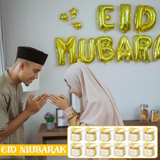 Hoolerry 12 Pcs Ramadan Mubarak Scented Soy Candles Lavender Eid Candles Mini Muslim Islamic Candles Gift Bulk Thank You Gift Glass Jar Candle for Islamic Eid Festival Wedding Birthday Party Favor