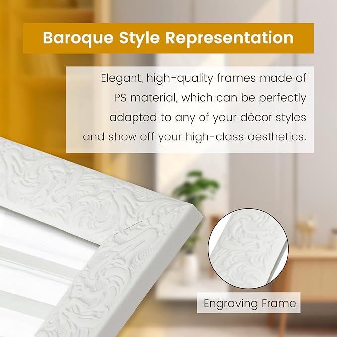 Beauty4U Full Length Mirror Wall Mirror Full Body Dressing Mirror Wall Mounted Hanging for Dorm Home, 50"x 14", White