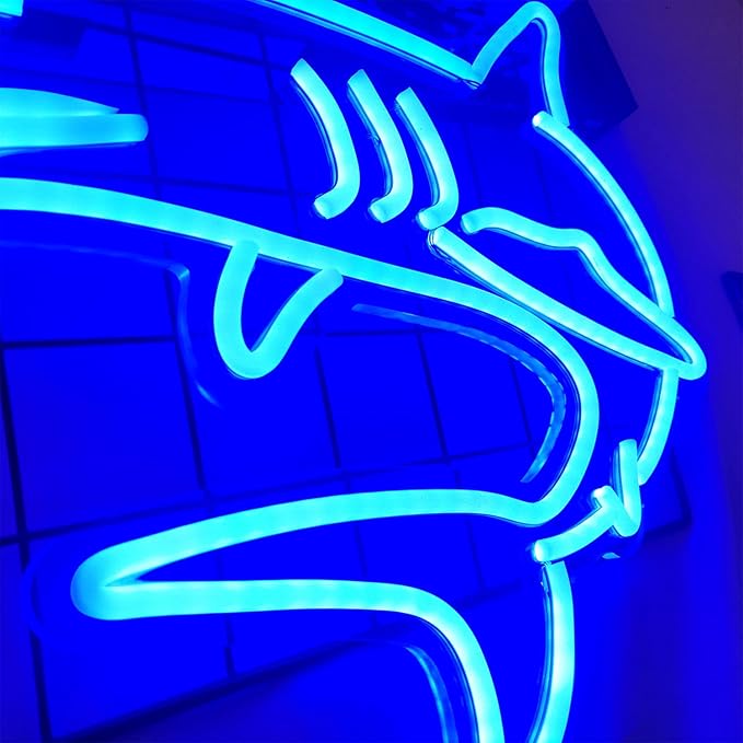 Dimmable Shark Neon Signs for Wall Decor,Large Reusable Shark Neon Light Sign for Boys Gifts Living Game Room Shop Hotel Bar Birthday Party Decor Lifelike Shark Night Light 16.5X13.5 Blue