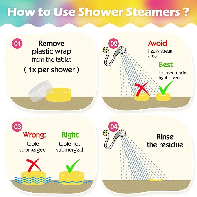 Shower Steamers Aromatherapy, 8 Pack Shower Bombs Gift Set with Essential Oil Lavender Coconut Shower Tablets for Women Men Home Spa Mothers Day Gift Stress Relief Relaxation Gift