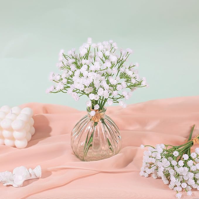 DEEMEI Babys Breath Artificial Flowers 10Pcs 30 Branches Fake Babys Breath Flowers Artificial Bulk Gypsophila Bouquets Real Touch Faux Flowers for Wedding Floral Arrangement Party Home Decor