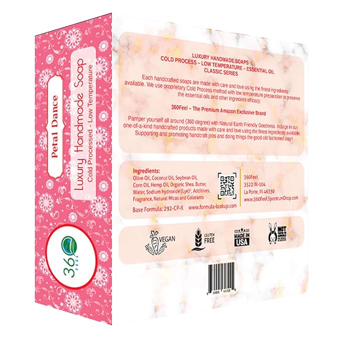 360Feel Cut Flower Soap -5oz Handmade Soap bar -Floral with undertones- Pure Essential Oil Natural Soaps Gift ready