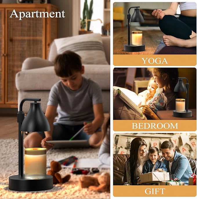 Vaincre Electric Candle Warmer Lamp with Timer and Dimmer, Candle Melt Light with 2 Bulbs, Gifts for Women