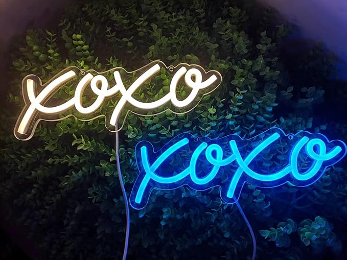 Neon Light Sign LED XOXO Night Lights USB Operated Decorative Marquee Sign Bar Pub Store Club Garage Home Party Decor