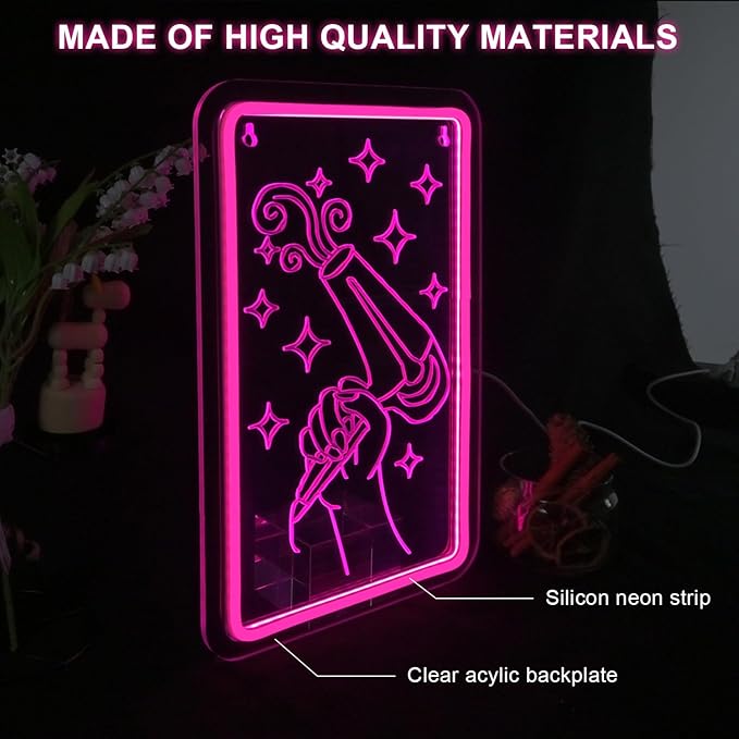 Lucunstar Hairdryer Neon Sign Pink LED Beauty Salon/Hair Salon Decor,Led Neon Business Lights for Barbers Studio Decoration for Beauty Shop(14.69 * 9.4in)